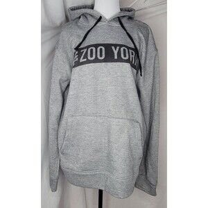 ZOO YORK Womens XL Hoodie Sweatshirt Gray Black Logo Y2K Skateboards